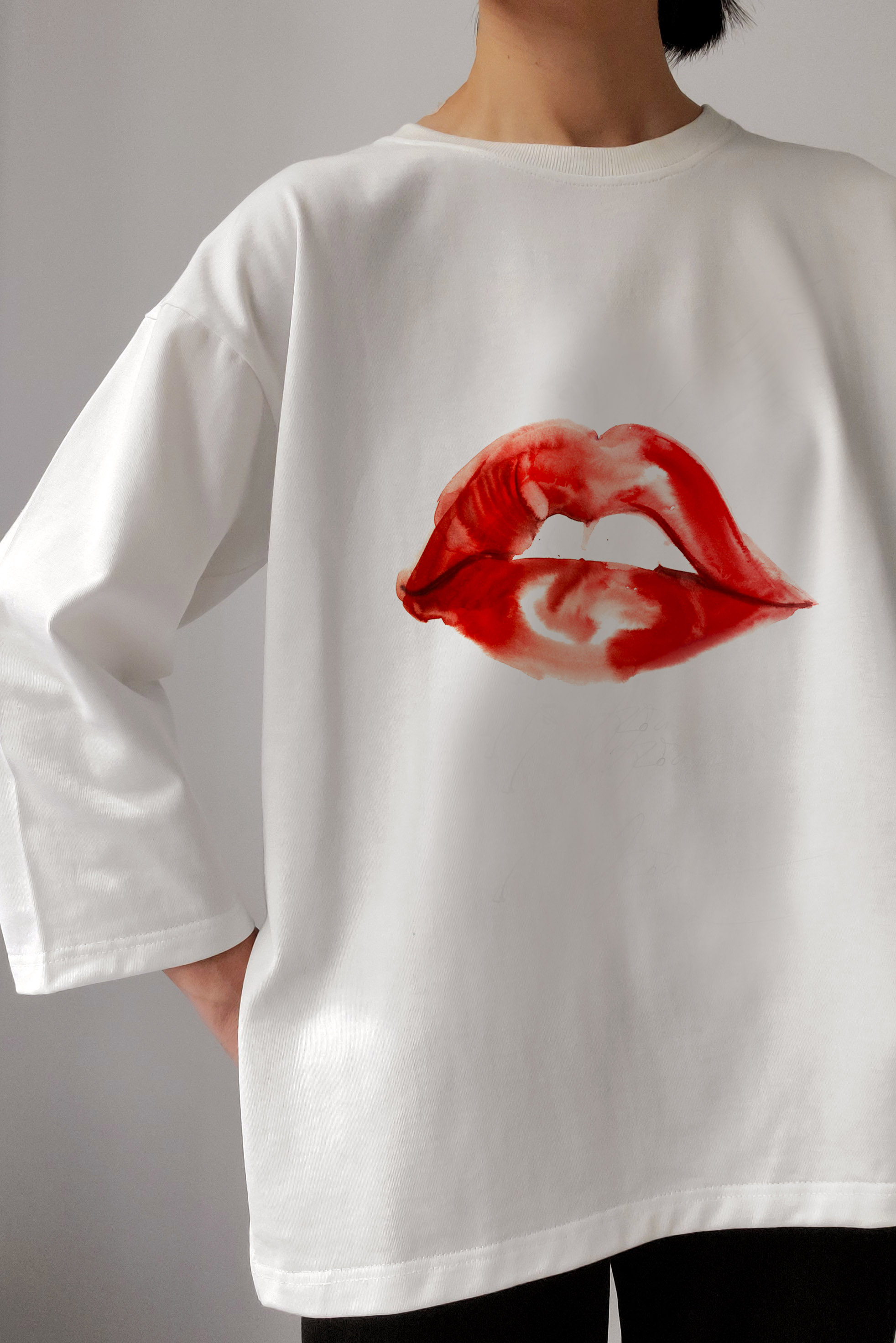 Length Sleeve Red lips 04